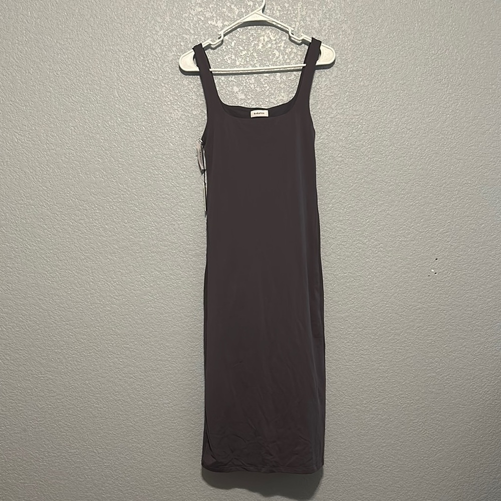 Aritzia Sleeveless Midi Tank Dress in gray Medium